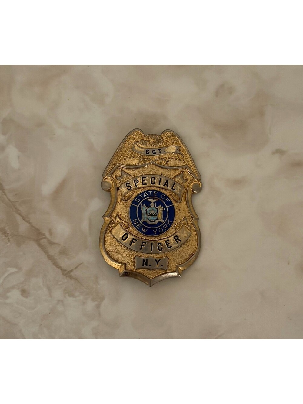 Obsolete Vintage New York State Special Officer Shield Police Badge